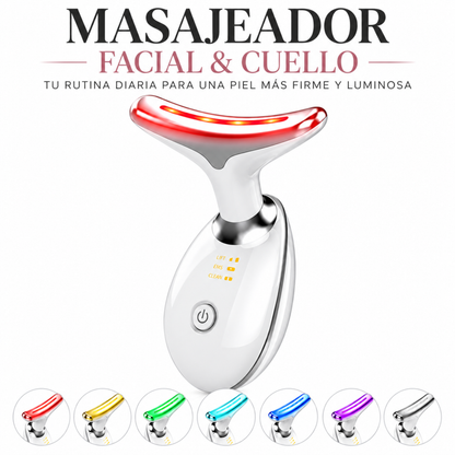 Lifting facial, 7 colores, dispositivo de belleza, removedor de arrugas faciales.